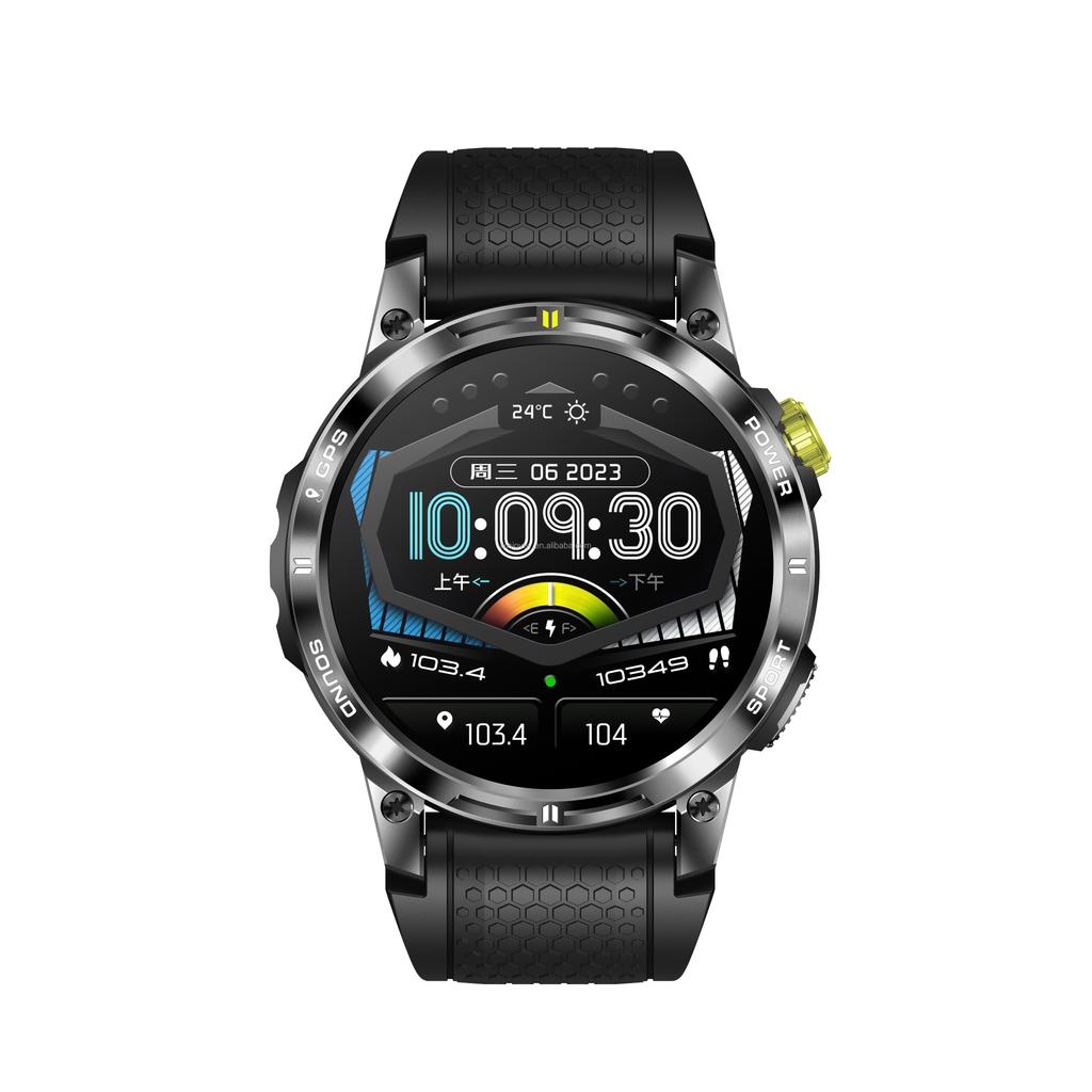 NX18 PRO 2026 Outdoor Smartwatch 1,508" Amoled-Bildschirm Kompass BT-Anruf GPS für Herren Sport Fitness-Tracker Android Silikagel