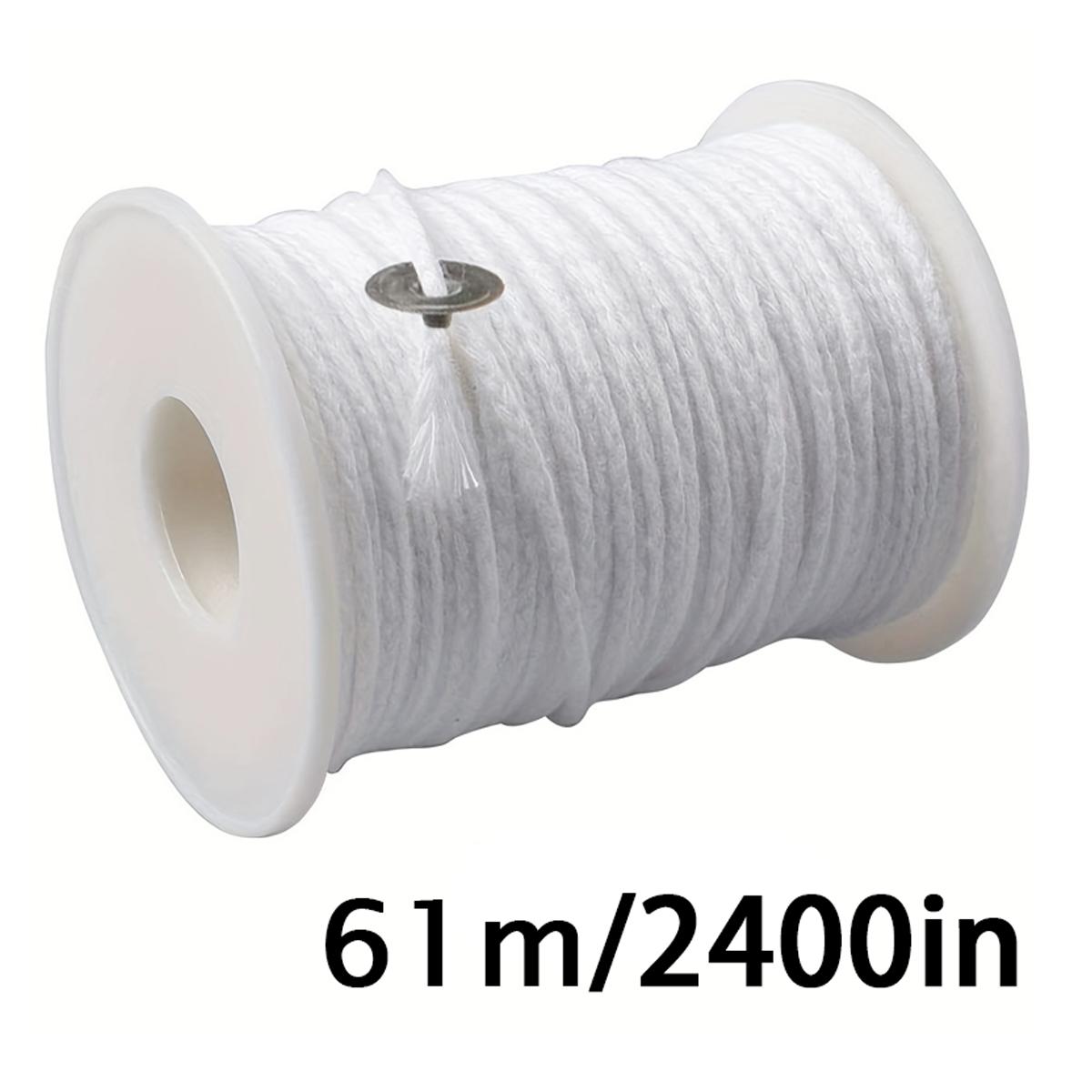 

61 м хлопчатобумажный плетеный фитиль для свечей своими руками аксессуары для изготовления свечей бездымный полностью натуральный 24-жильный фитиль для свечей 1 рулон 200 футов