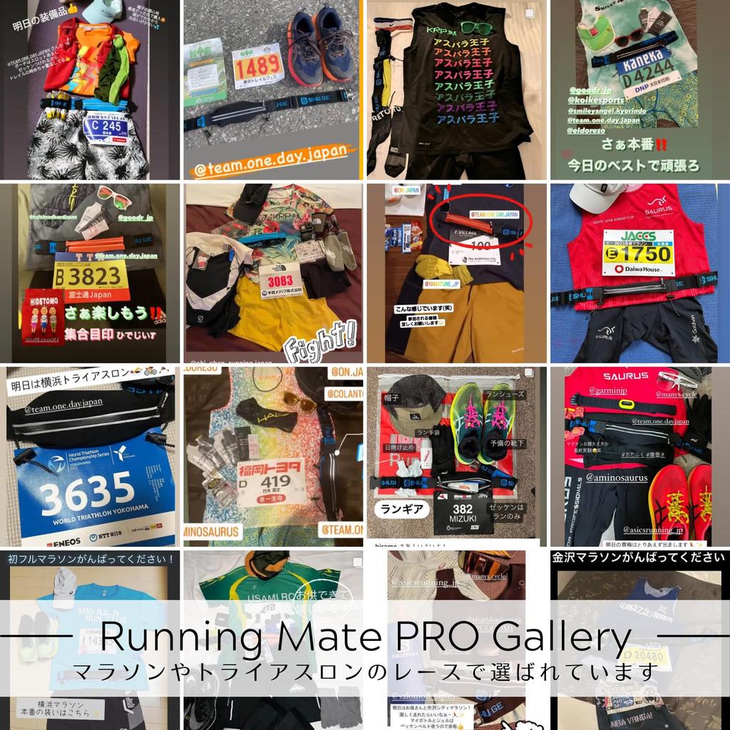 TeamOneDay by the Running Mate PRO Marathon Bib Perfect Gift [Supervised World's 5th-Ranked Triathlete] Pouch, Belt, Stretchy, Durable, (Red)