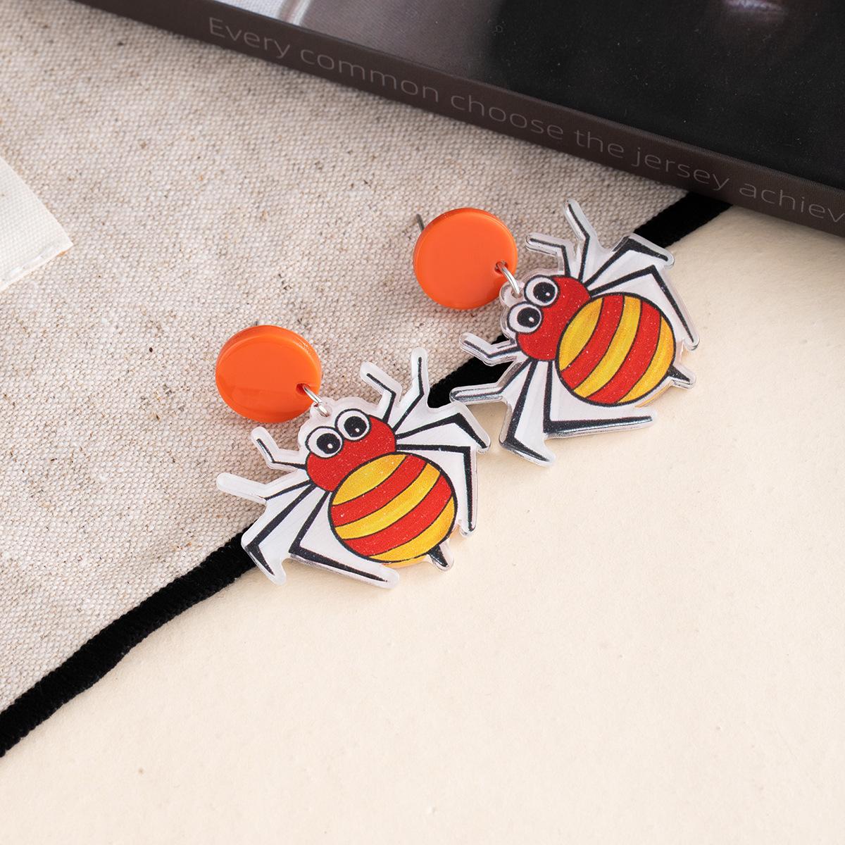 

Exaggerated Fun Halloween Spider Stud Earrings Sweet Cool Personality Style Earrings Fashion Exaggerated Niche Temperament Earrings