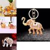 Adorable Elephant Metal Keychain With Sparkling Rhinestones Perfect For Gifts And Accessories