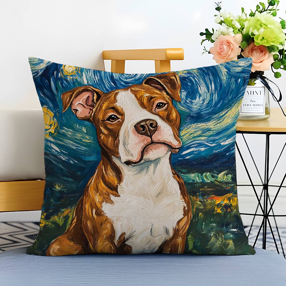 Creative Cute Starry Sky Puppy Pillow Case Printed Brushed Fleece Pillow Baby Skin-Touch Eco-Friendly Dye-Sublimat