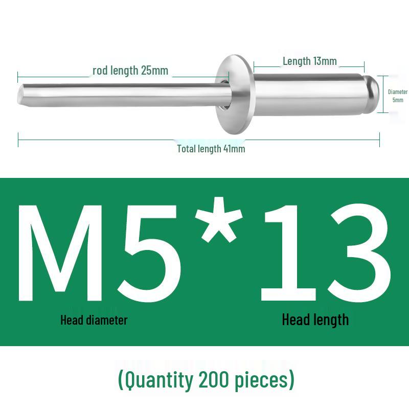 Aluminium-Blindnieten - Rundkopf M3.2, M4, M5, M6