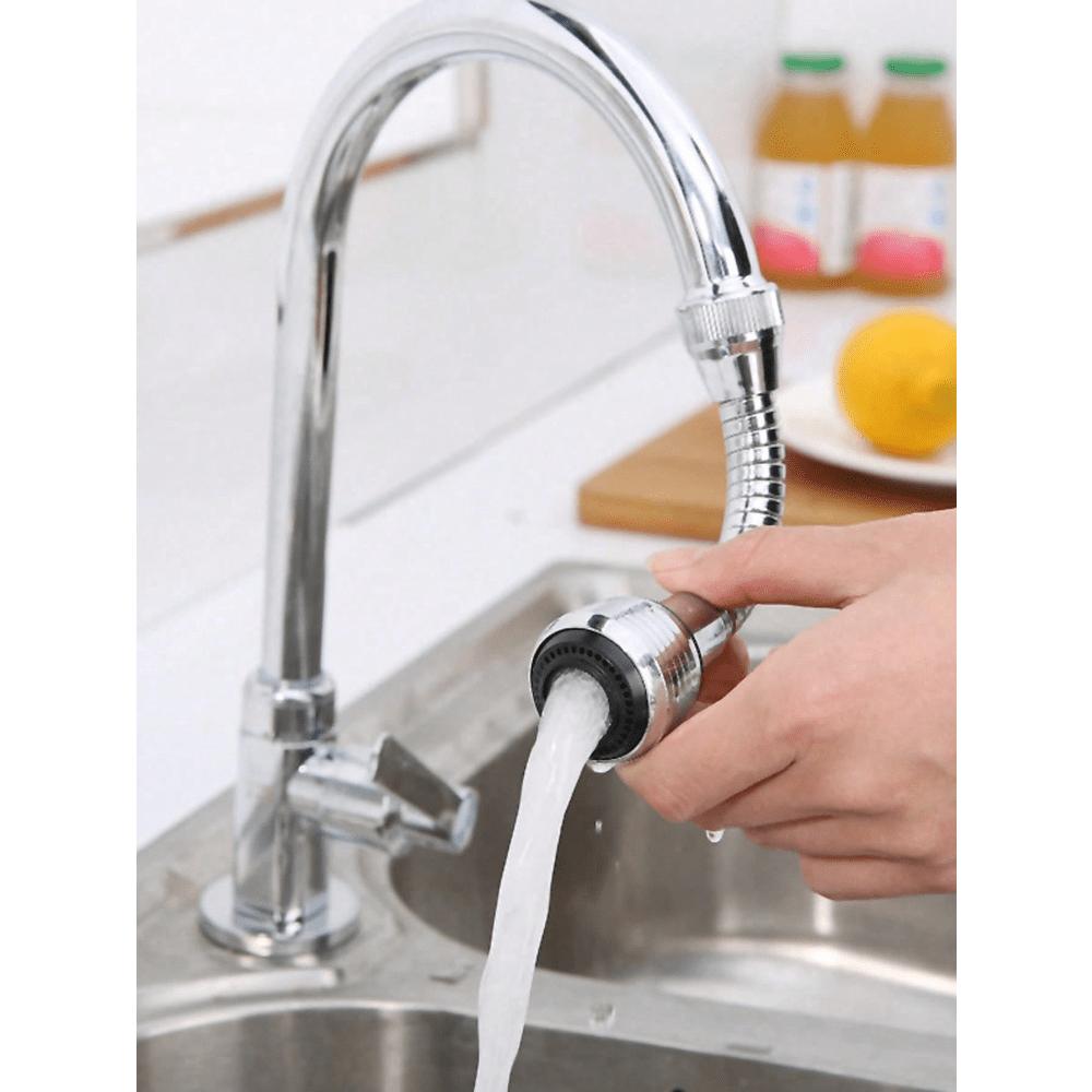 1pc Creative 360° Rotatable Faucet Extender With 2 Modes-Longer, Splash-Proof Nozzle For Kitchen Water Saving Home Bathroom Accessories