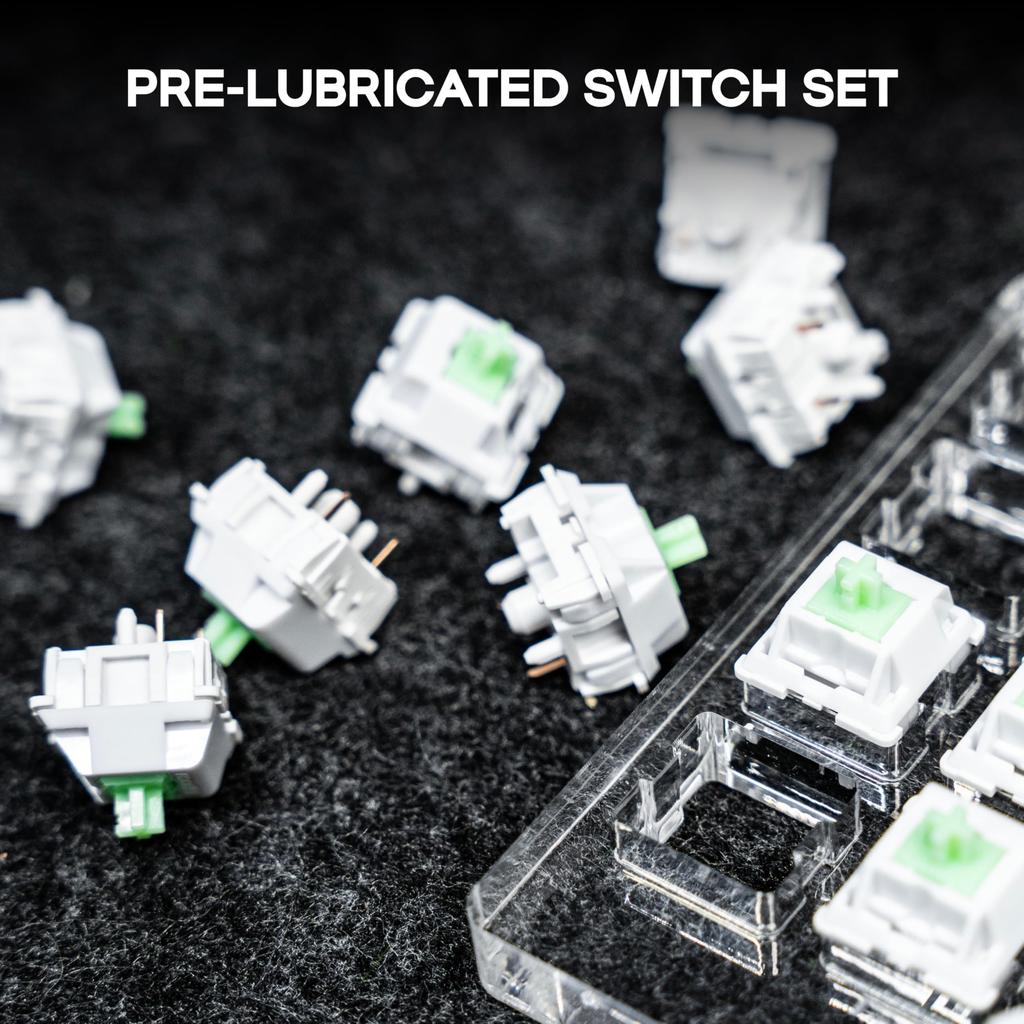 KiiBOOM Flick Linear Mechanical Switch Set for Mechanical Gaming 43gf with LY Compatible with MX Keycaps Keyboards, Pre-Lubricated, 5-Pin, 35-Piece