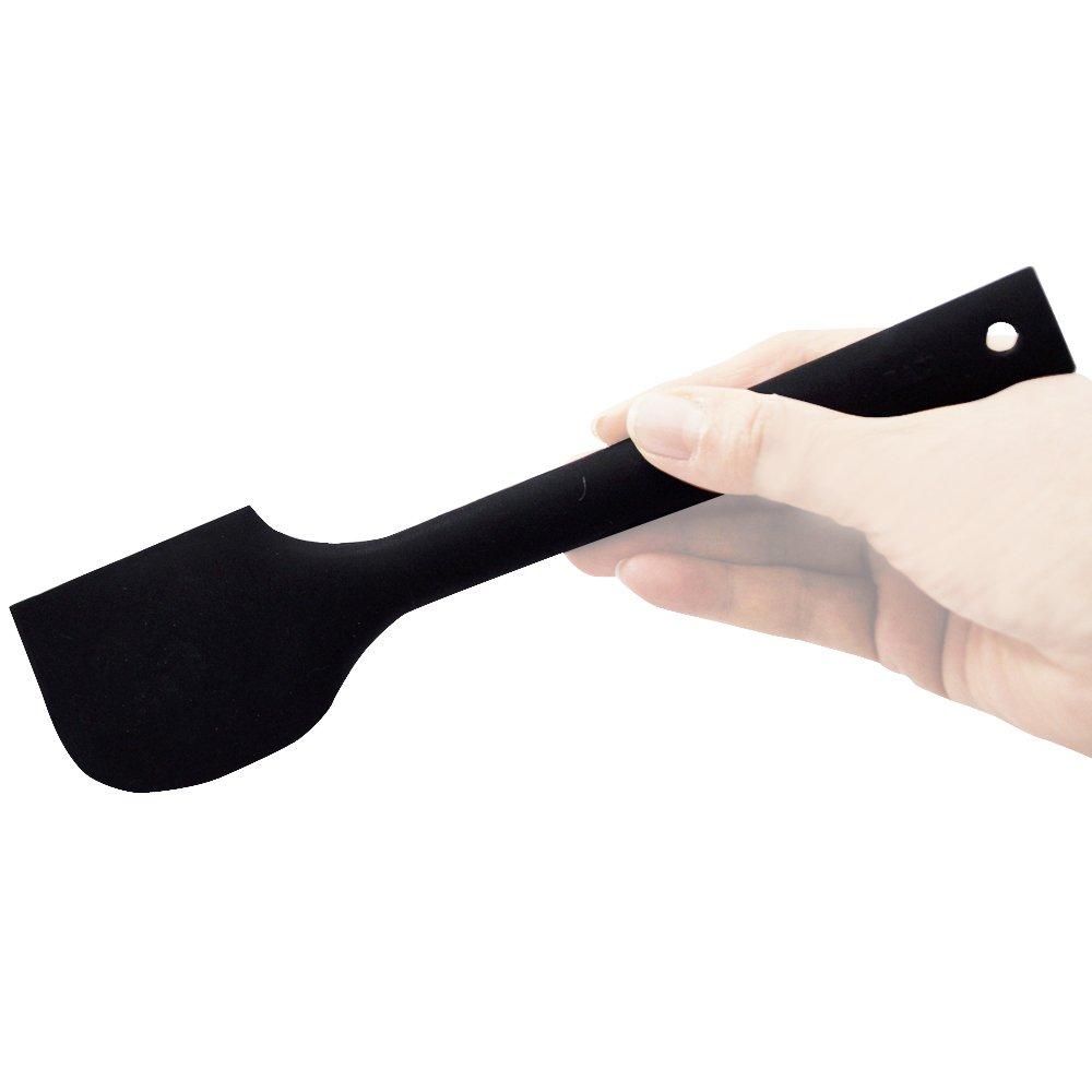 KAI Mighty designed by Masayo is a silicone spatula in black O.E.C Spatula, Waki, heat-resistant (DE5901).