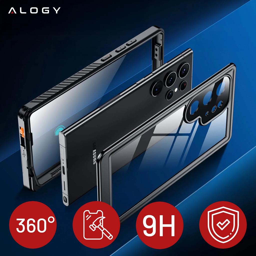 Etui Do Samsung Galaxy S24 Ultra Pancerne Wodoodporne Ip68 360 Armor Case Alogy Czarne