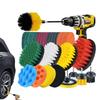 Car Brush Kit 30 Pieces Auto Interior Exterior Polishing Scrub Pads Drill Brush Attachments Set For Truck Vehicle SUV Sedan