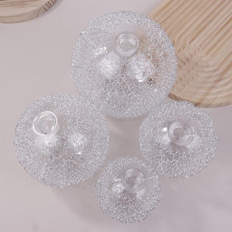 Klarer G9 Glasschirm Ersatz mit Aluminiumdraht außen 20mm Loch G9 Lampenabdeckung für Schraubsockelhalter