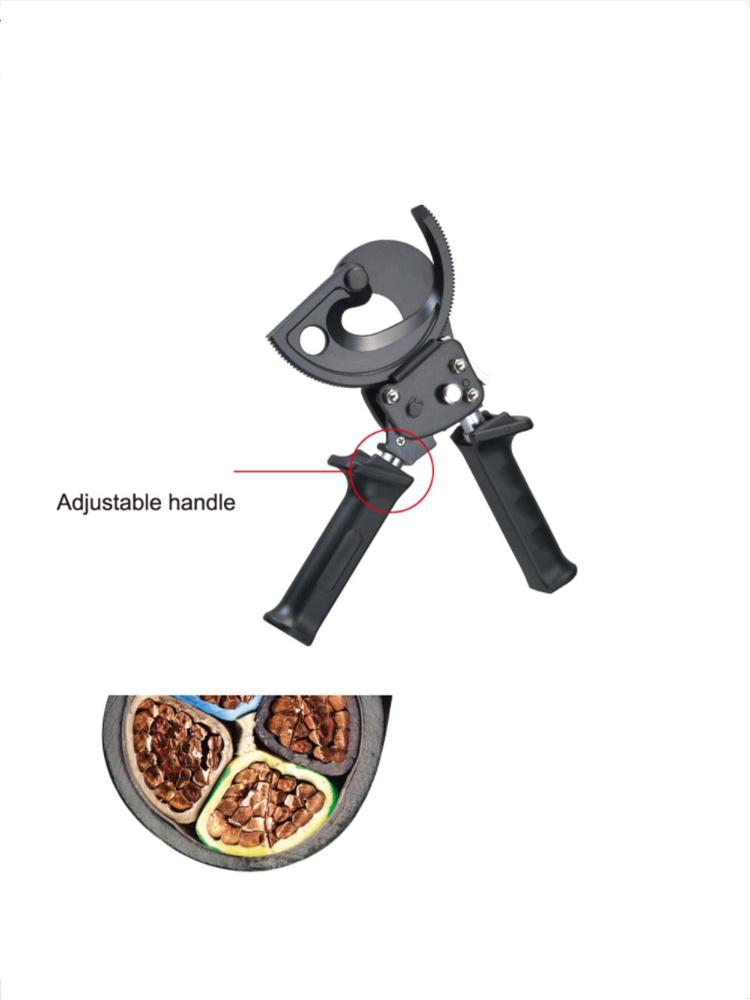 HS-500B Hand Ratchet Cable Cutter Plier Tool Aluminum-copper Cable Labor-saving Cutting and Cutting Range Within 400mm2