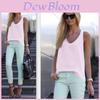 Womens Sleeveless Blouse With Solid Color Design For Casual Summer Wear