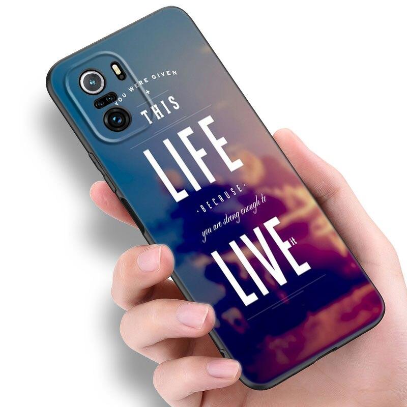 Sentence Quotes Phone Case For Xiaomi Mi 10T 11i 11T Note 10 11 Lite NE F1 POCO F3 M3 X3 GT NFC M4 X4 Pro 5G Soft Black Cover