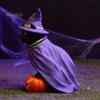 Black Cat Theme Party Supplies Halloween Witch On Pumpkin Resin Statue, Mysterious Gothic Tabletop Creative Sculpture for Holiday Figurine,