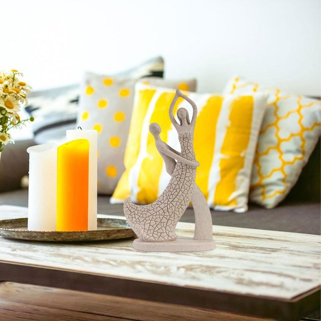 Sandstone Resin Lovers Modern Decor Table Centerpiece Abstract Sculpture for Tabletop Furnishings Living Room Office Decor