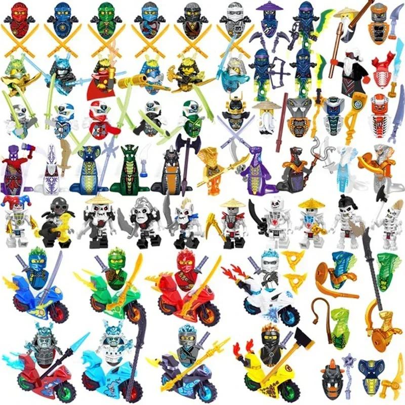 MINISO Anime Characters 24 Pieces Ninjago Mini Figure Building Block Toys Mini Doll Doll Figure Block Kids Toys Birthday Gifts