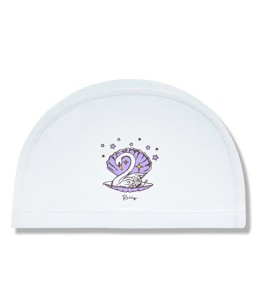 Laelliseupocheu [Rruc515 Vio] Swan Urethane Coated Swim Cap Violet