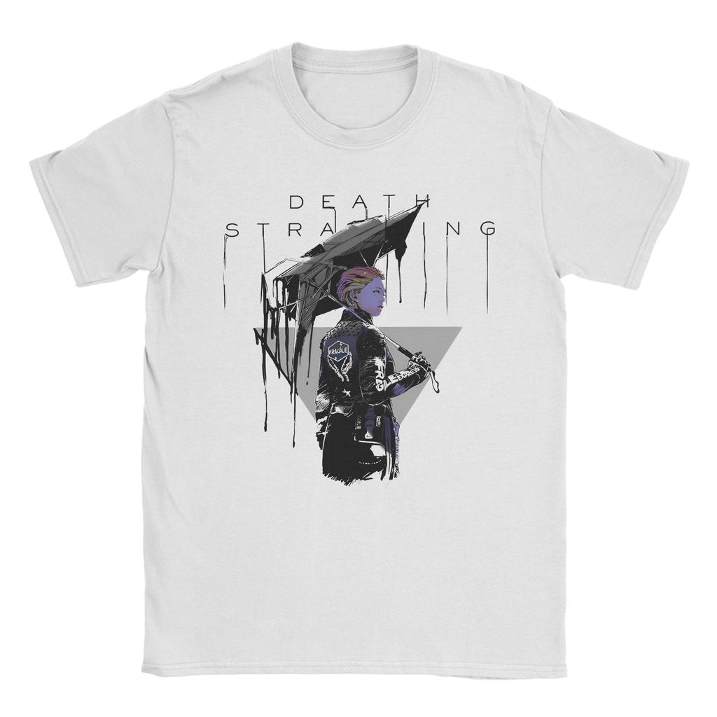 Death Stranding Gra Kojimy Koszulki Vintage Czysta Bawełna T-shirt Okrągły Dekolt Krótki Rękaw Koszulka Pomysł na Prezent Ubrania