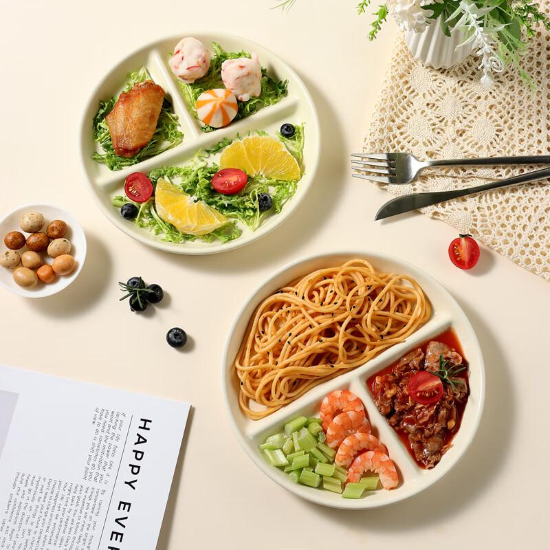 Piatto piano diviso in ceramica