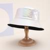 New big head circumference bucket hat women spring and autumn sunscreen sunshade show face small PU basin hat fashion bucket hat