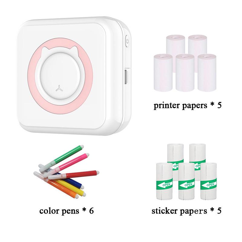 Cross-border Student Pocket Mini Inkless Photo Printer for Data Label and Question Search