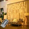 300 LED Curtain Lights String 3M*3M USB Powered Waterproof Twinkle Wall Lights