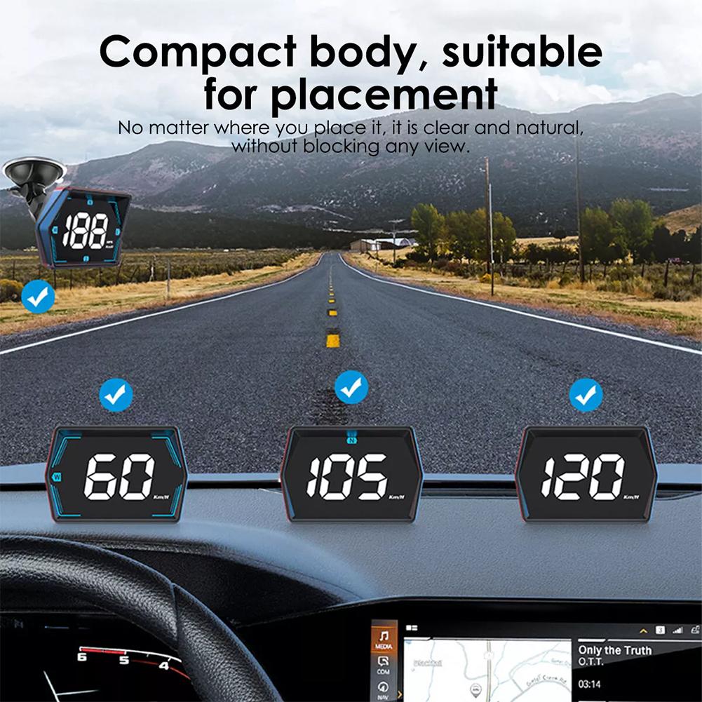 G20 HUD GPS Car Digital Speedometer Head-Up Display Universal Big Font Overspeed Alarm For All Cars Electronic Accessories