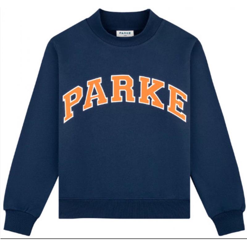 Lente 2026 PARKE Dames Crewneck Katoenen Sweatshirt met Letterprint - Casual Losse Top