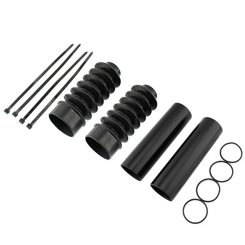 Black Front Fork Cover Boots Kit for Harley Sportster 48 XL1200X Motorcycle Shock Absorber Guard Protective Sleeves Bobber Custom Styling Parts