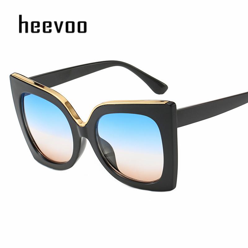 Fashion Butterfly Oversized Sunglasses For Lady Luxury Brand Designer Oversized Cat Eye Sunglasses Women Trend Glasses Uv400