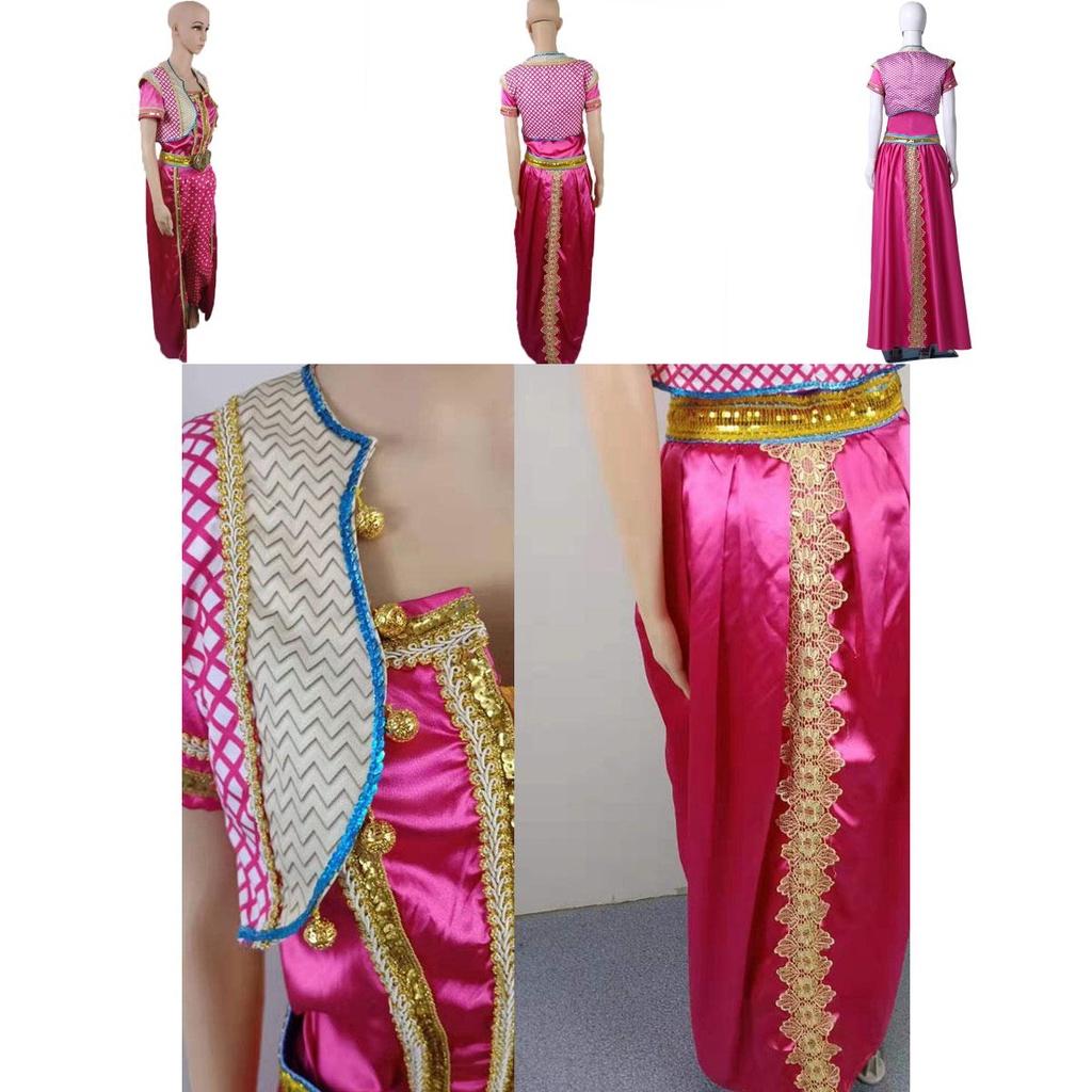 Enchanting Adult Aladdin Princess Jasmine Dress Cosplay Costume For Women