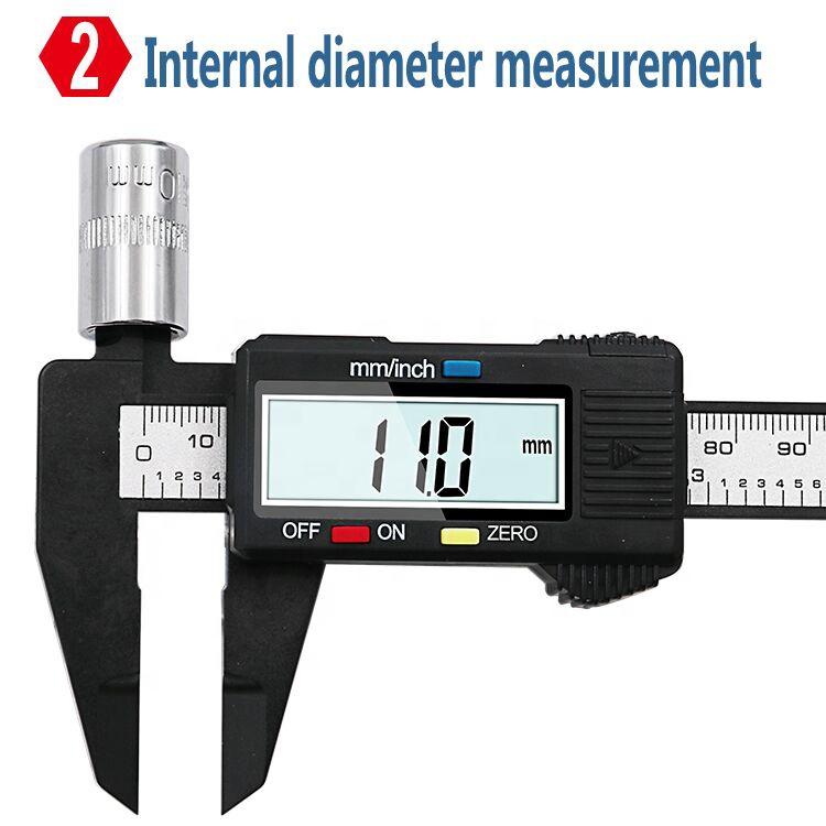Professional Arrival Micrometer Measuring Tools Permanent Makeup Eyebrow Vernier Black Silver 6 Inch Digital Electronic Caliper