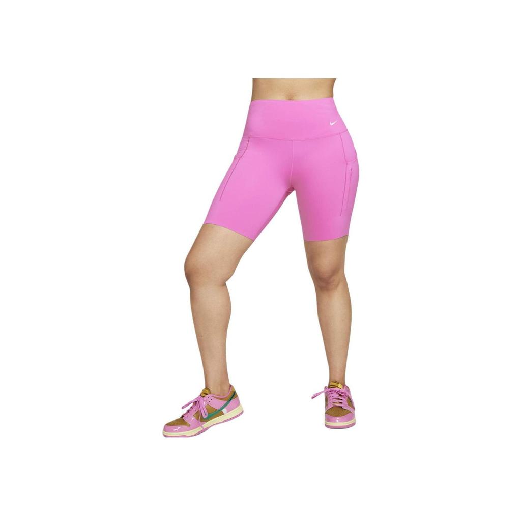 Nike Firm-Support High-Waisted 8" Biker Shorts With Pockets Women Shorts Pink DQ5923-675