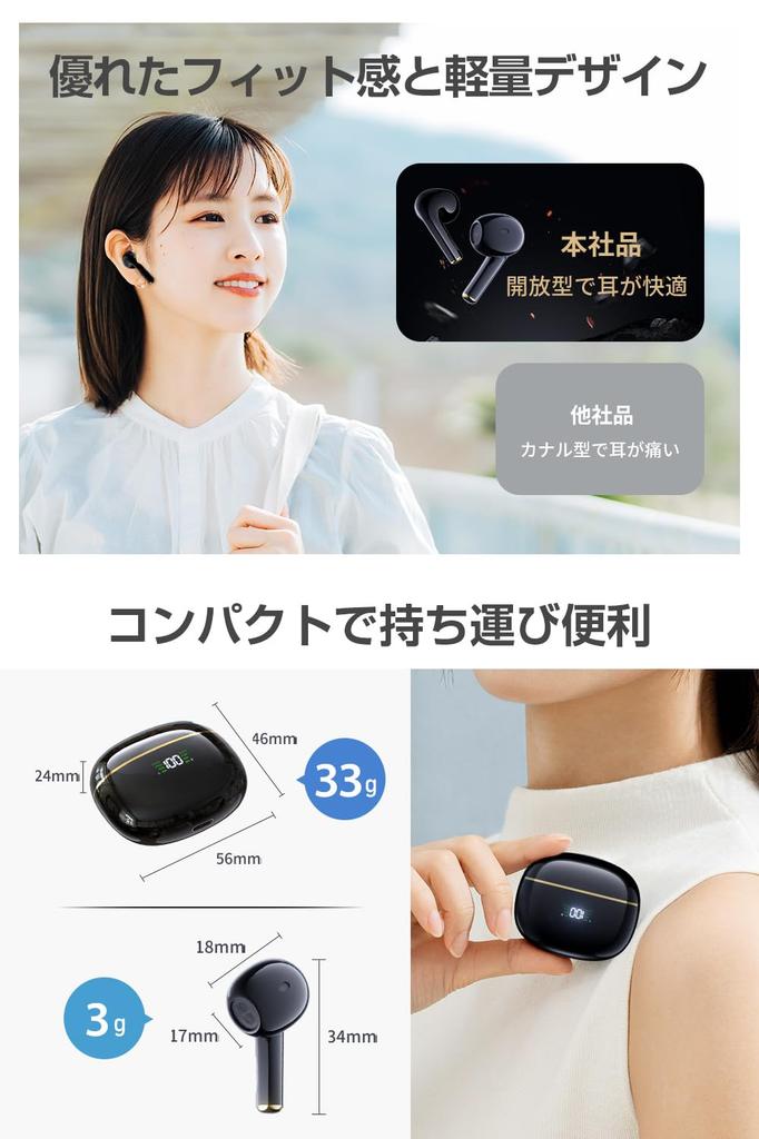 2024 Nou Model Capodoperă Căști Wireless, Căști Bluetooth cu Microfon, Anulare Zgomot ENC, Earpods, Afișaj LED, Calitate Sunet Hi-Fi, Automat