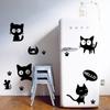 Super Funny Cute Cartoon Black Cat Vinyl Wall Stickers For Home Decoration Living Room Kids Bedroom Laptop Bathroom Tile Toilet