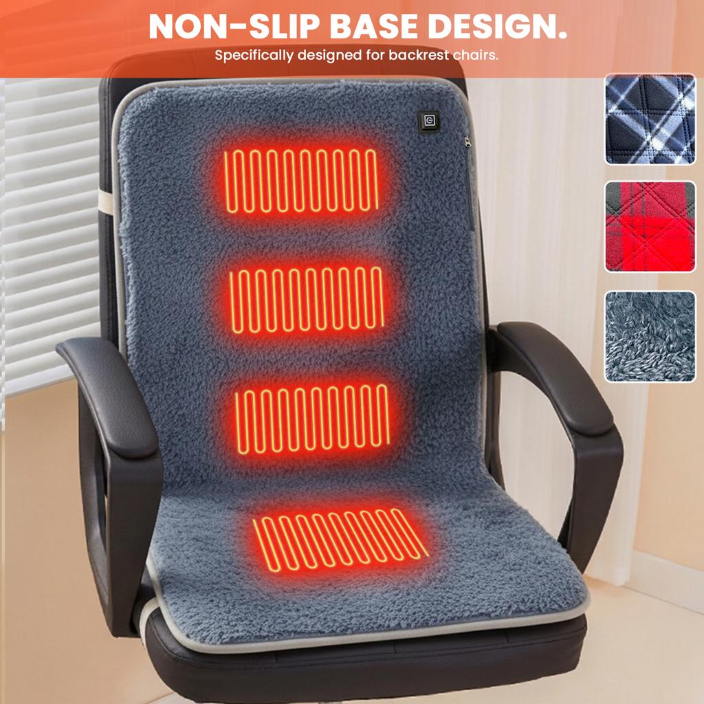 5V USB Heating Pad Seat Warmer 3-Level Temperature Foldable Heating Cushion Power Bank Not Included for Camping Fishing Office