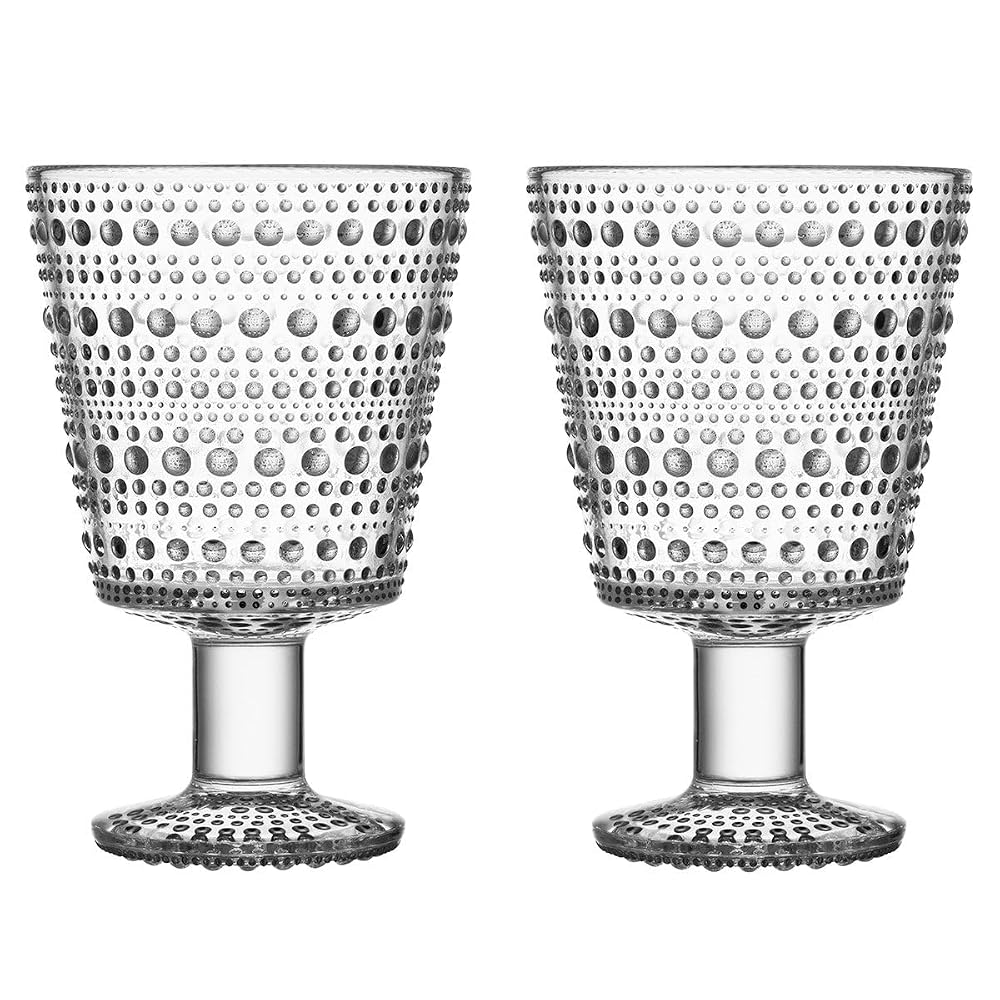 [Imported] iittala Kastehelmi Universal Glasses, 260ml, Pair Set (2 Glasses), Clear, Scandinavian