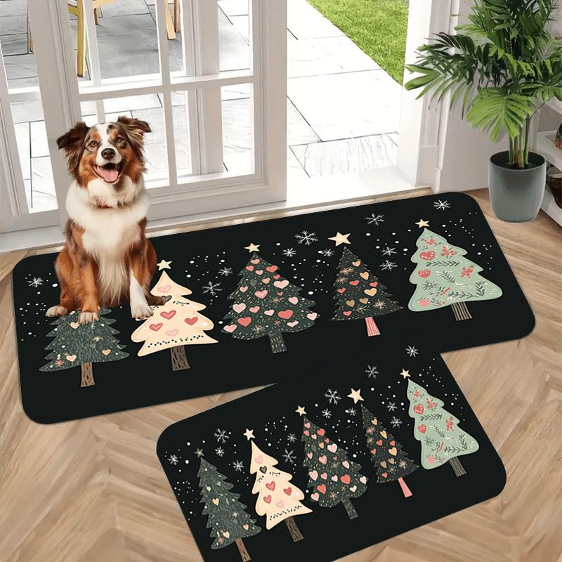 Christmas Tree Carpet Shower Mat Bathroom Carpet Home Decoration Floor Mat Kitchen Bedroom Living Room Doormat Bedside Rugs