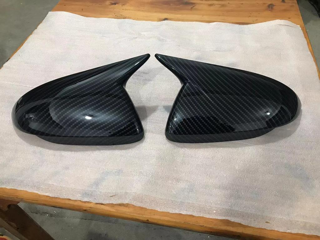 For Hyundai Accent Solaris 2017-2025 Rearview Side Mirror Cover Wing Cap Exterior Door Rear View Case Trim Carbon Fiber Look