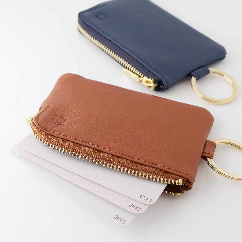 Key Pouch Mini Camel Genuine Leather Key Case Small Item Pouch SLIP-ON OSL-2002-CML