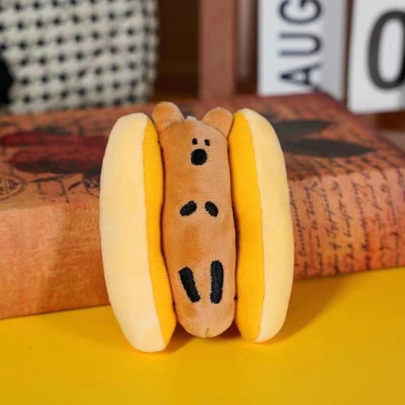 

Cute Baseball Koala Burger Hot Dog Mouse Cartoon Plush Doll Pendant Earphone Bag Hotdog Mouse