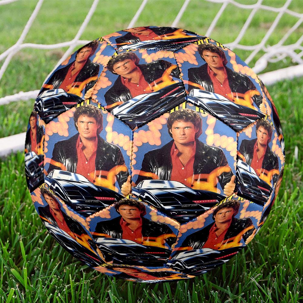 Knight Rider Print Size 5 Soccer Ball, Standard Match Football for Sports Game and Team Practice, Ideal Gift for Soccer Fans