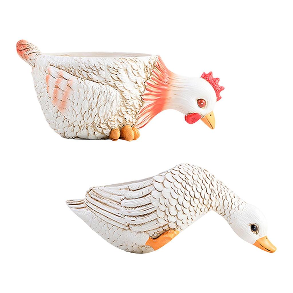 Animal Flower Pot Decorative Plant Pot Easter Decoration Multipurpose Plant Container for Patio Balcony Backyard