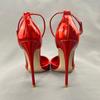 NoEnName_Null Laser Red 2024 Spring Autumn Women  Pumps  12CM Super High Heels Pole Dance Shoes Stiletto Mujer Size 33-45