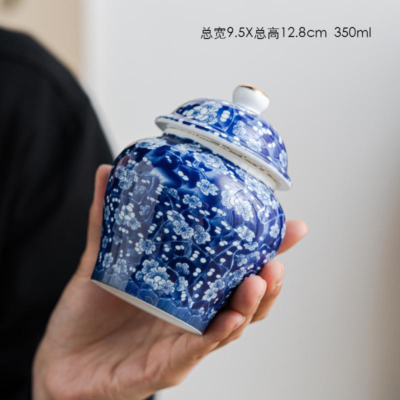 Blue and White Porcelain Tea Jar, Ceramic Jar, Mini Small Sealed Jar, Fragrance Powder Container, Tea Box, Storage Bottle