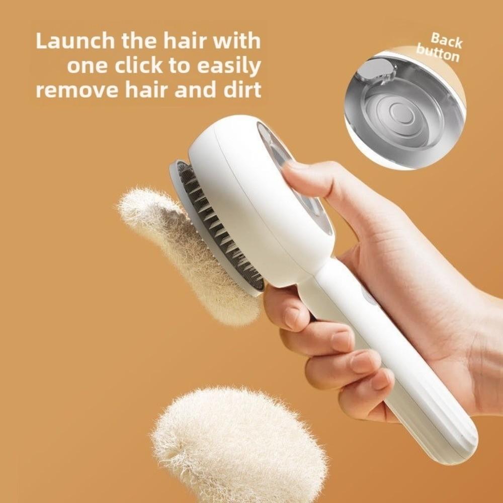 Spray Nozzle Cat Steam Brush Release Button Steamy Pet Comb Hair Removal Comb  for Pet Care