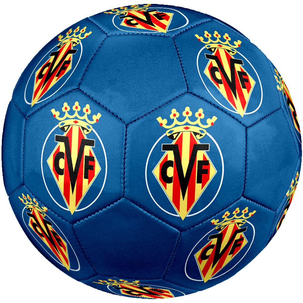 FC Villarreal Size 5 Soccer Ball, Machine-Stitched PVC, Durable & High Bounce, All Ages Fit, Fan Merchandise, Matches & Outdoor Use.