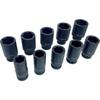 elfoLiz Hex Impact Socket, Deep Socket, Hub Lock Nut, 19mm (3/4 Inch) Drive, Set of 10, with Storage Case, Tool, Automotive Maintenance