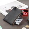 Handmade Crazy Horse Leather Wallet Retro Small Coin Money Bags Simple Wallets Zipper Pouch Card Holdes