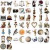50PCS Vintage Art Aesthetic Stickers Hand-Painted Graffiti Designs Suitable for Decorating Mugs Notebooks and Phones Stickers