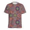 Bohemian Mandala Pattern T Shirt Men Kaleidoscope 3D Printed T-Shirts Summer Fashion O-Neck Loose Short Sleeve Tees Streetwear